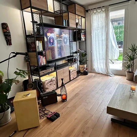 Apartment Cosy Summer In Boho Style - 8 Mins From Paris Center - Garden And Underground Parking *
